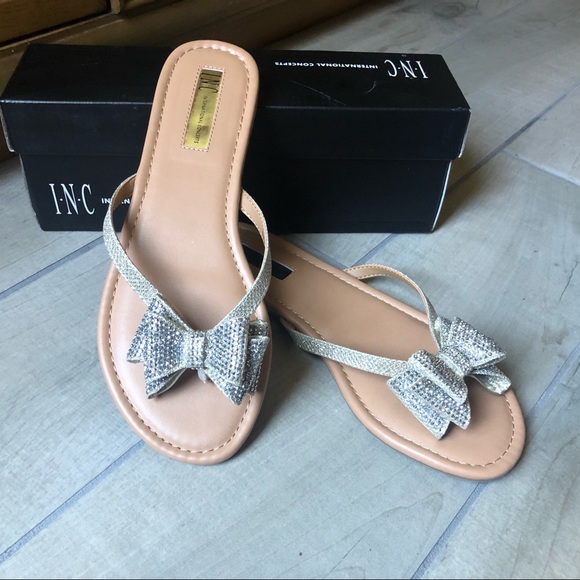 bling bow sandals